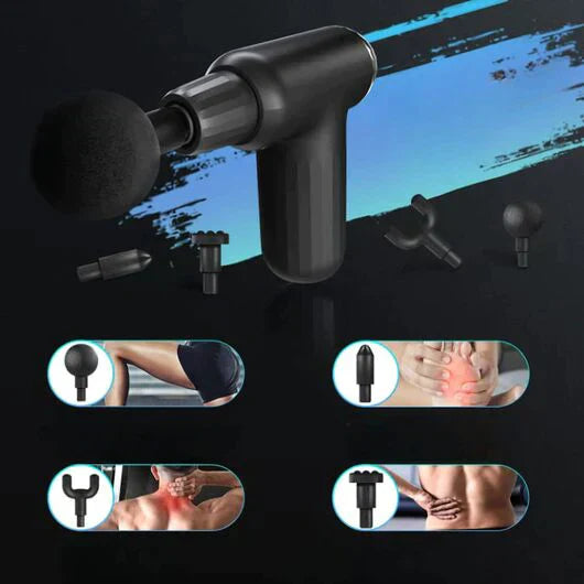 MUSCLE MASSAGE GUN WITH 4 HEADS