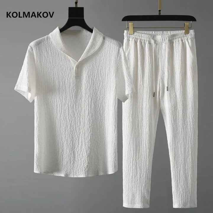 (Shirt + trousers) summer men fashion classic shirt