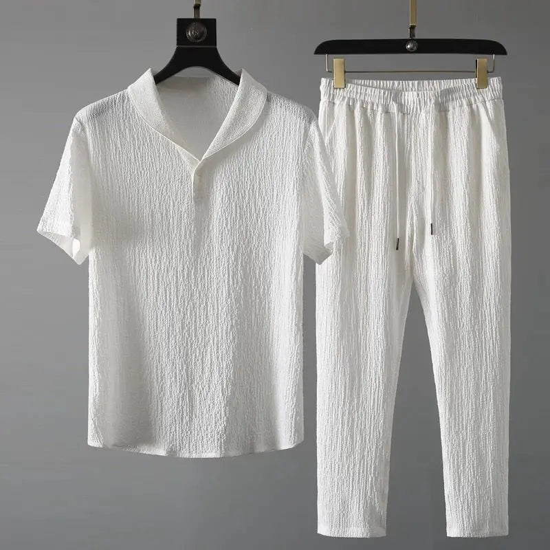 (Shirt + trousers) summer men fashion classic shirt