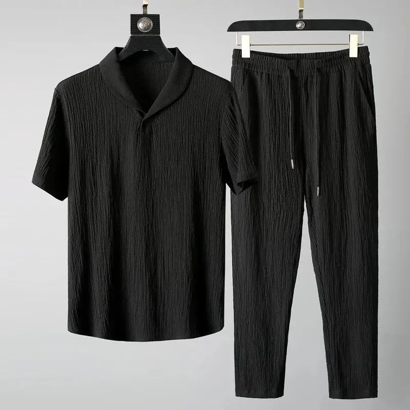 (Shirt + trousers) summer men fashion classic shirt