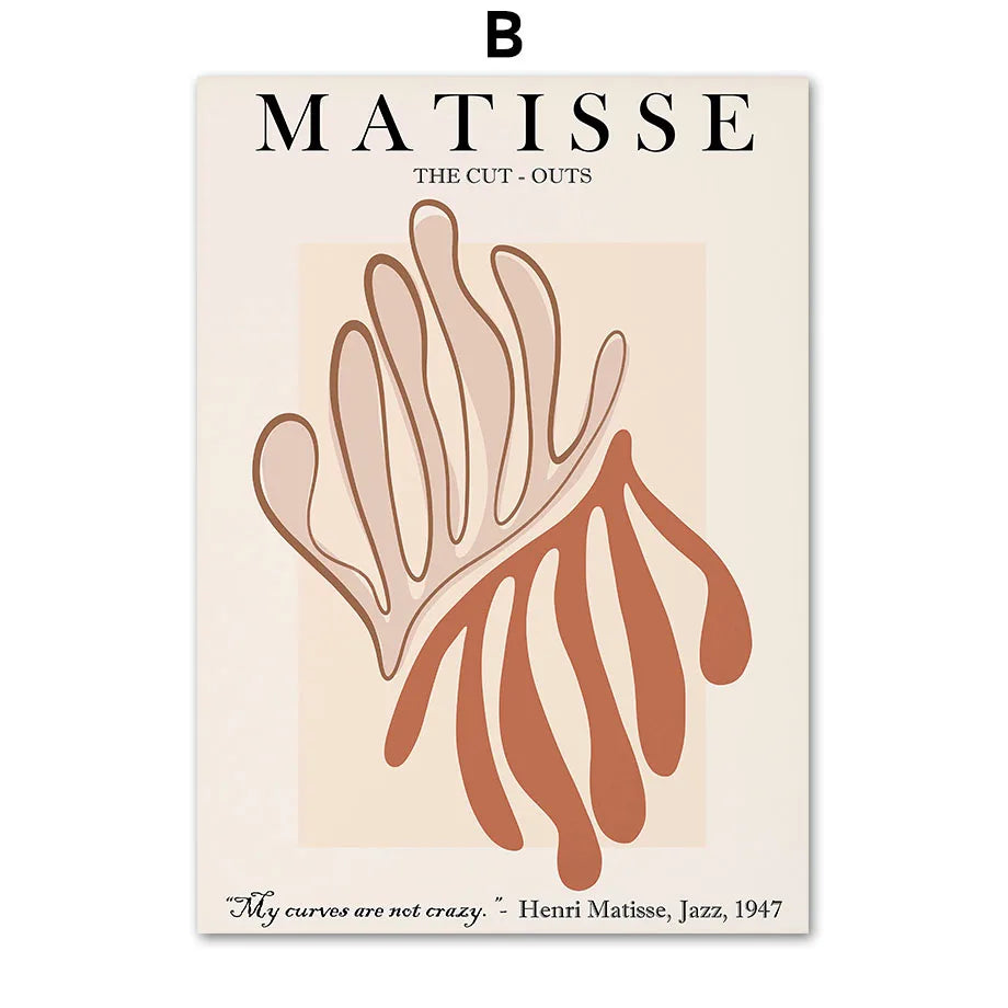 Abstract Wall Art Matisse Poster Line Interior Room Art Decor