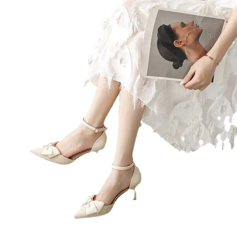 Medium Heel Heels Women's Shoes Trend White Designer