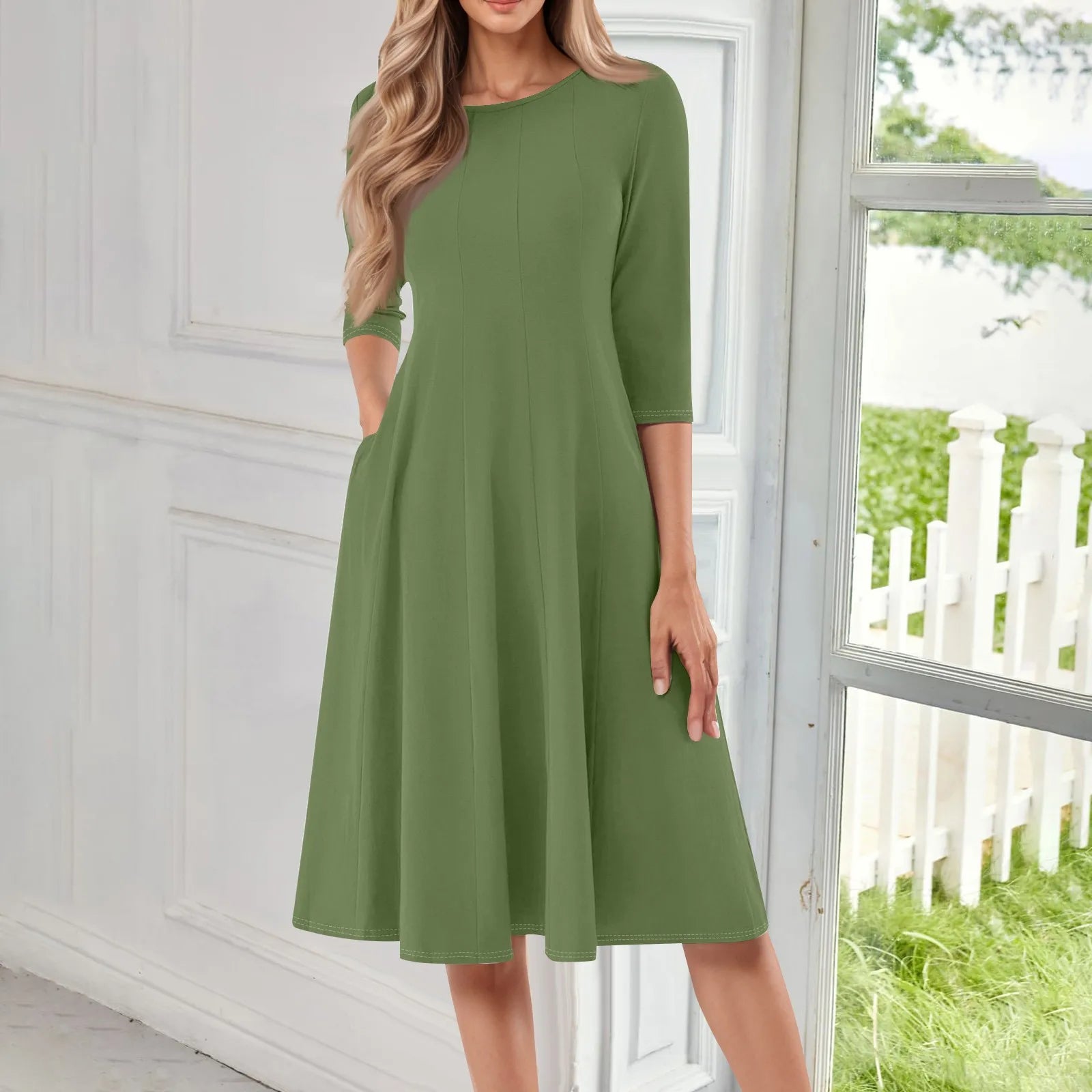 Women's Casual Dresses Fashion Autumn Round