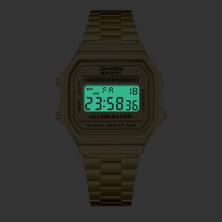 Digital Watches for Women Luxury Gold Ladies Sport Watch