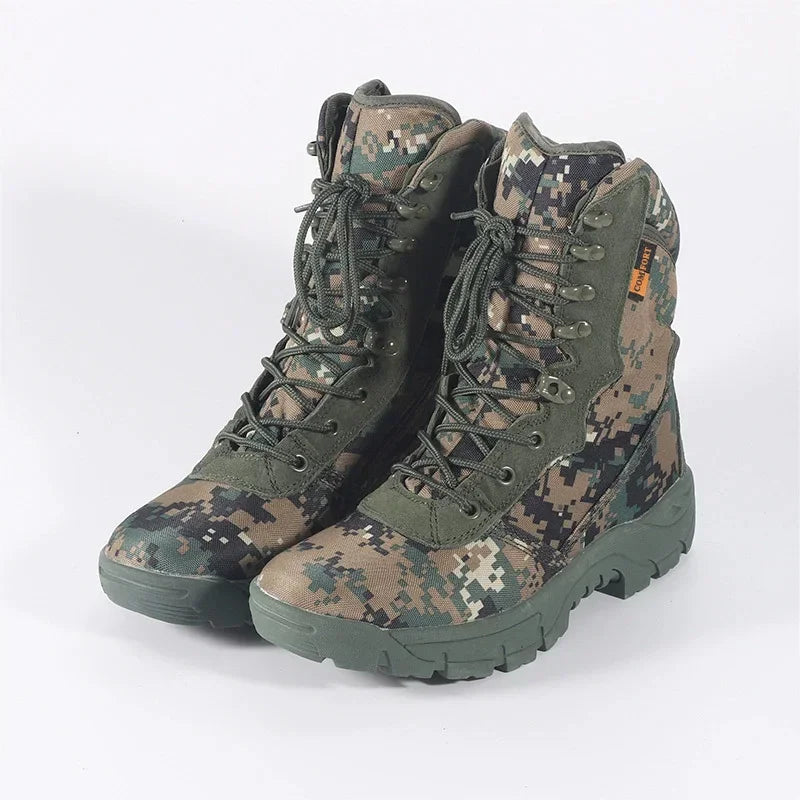 Men Outdoor Hiking Boots Fashion Sports Army Green
