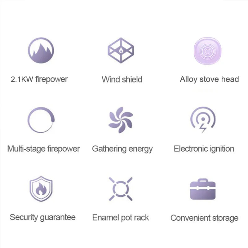 Outdoor Mini Gas Cooker Camping BBQ Cooking Kitchen