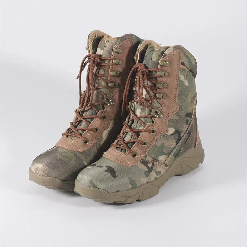 Men Outdoor Hiking Boots Fashion Sports Army Green