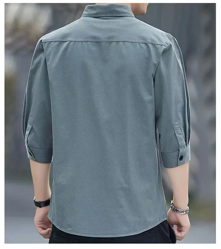 Men shirts Summer Men's clothing Short-Sleeved shirts
