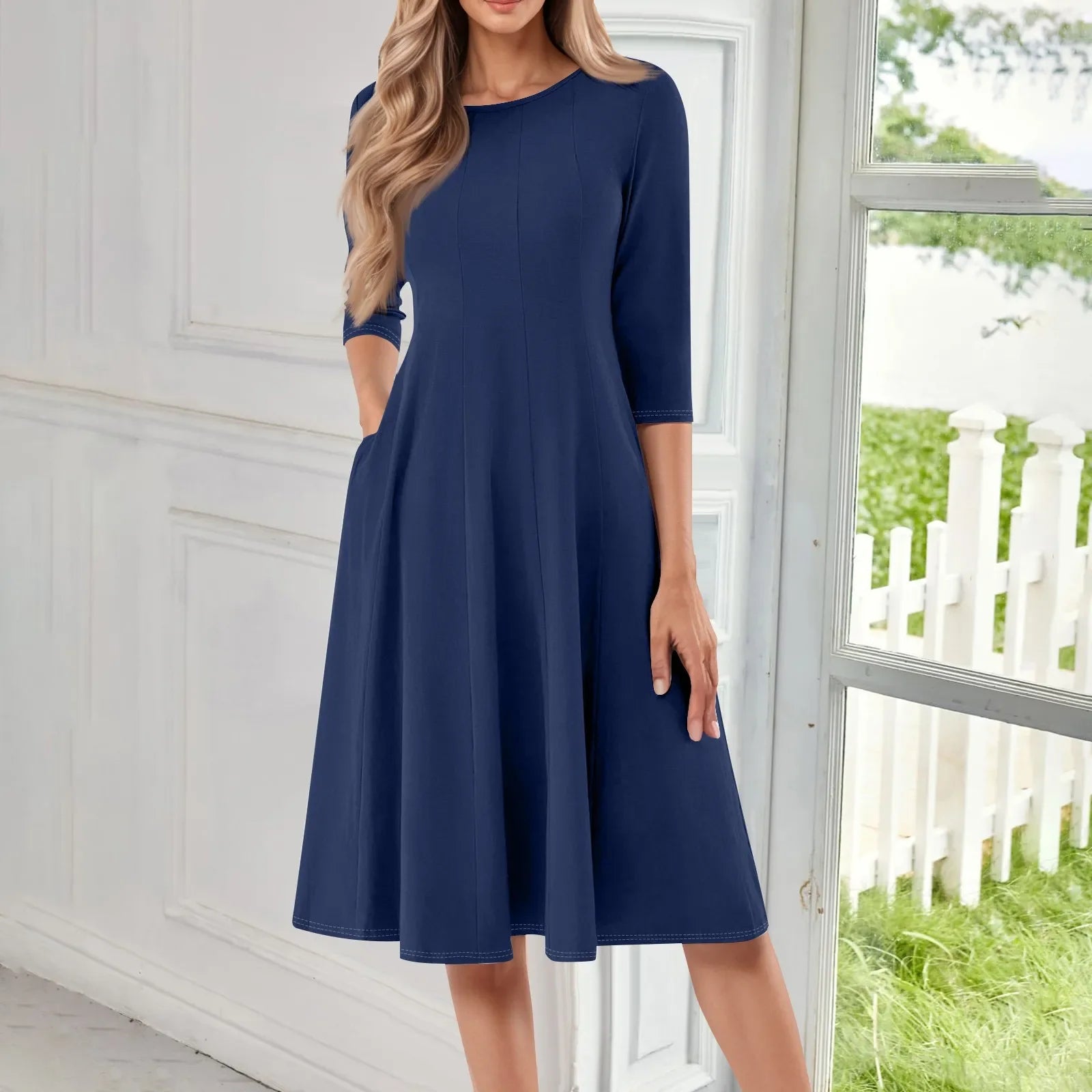 Women's Casual Dresses Fashion Autumn Round