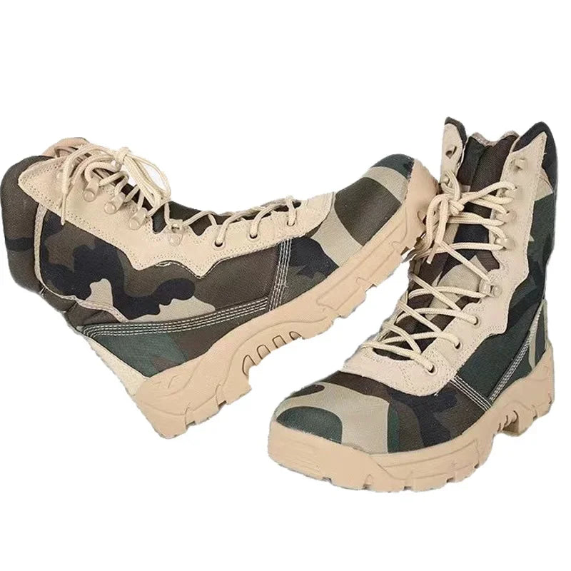 Men Outdoor Hiking Boots Fashion Sports Army Green