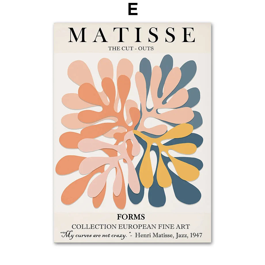 Abstract Wall Art Matisse Poster Line Interior Room Art Decor
