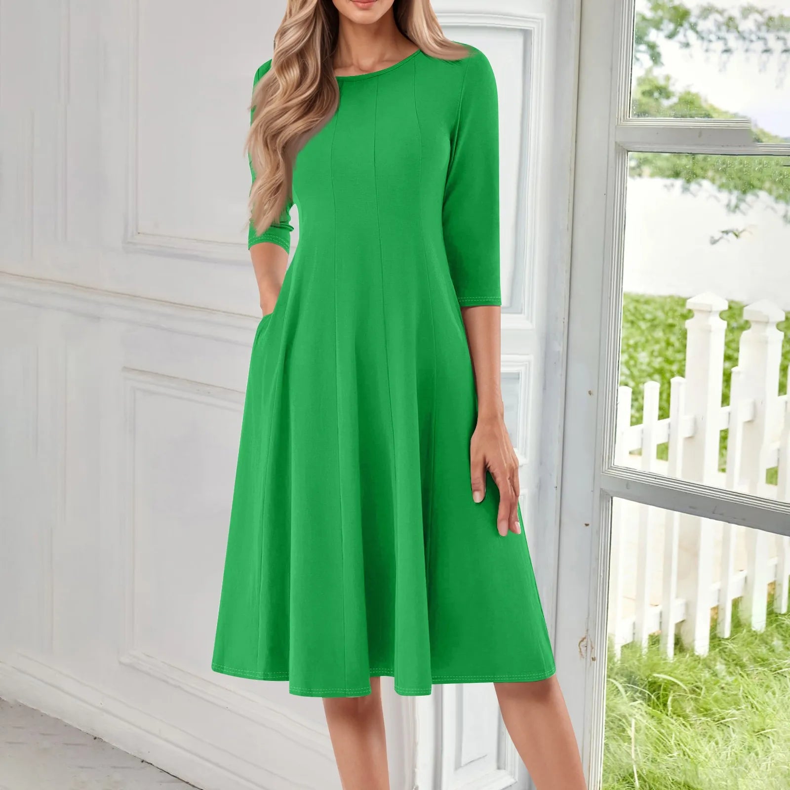 Women's Casual Dresses Fashion Autumn Round