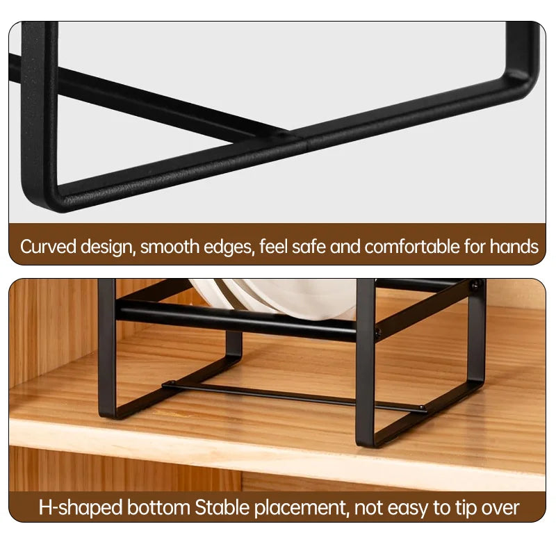 Kitchen Cabinet Plate Storage Countertop Dish Rack