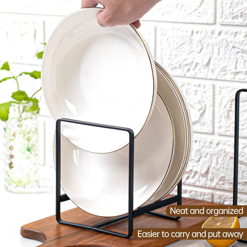Kitchen Cabinet Plate Storage Countertop Dish Rack
