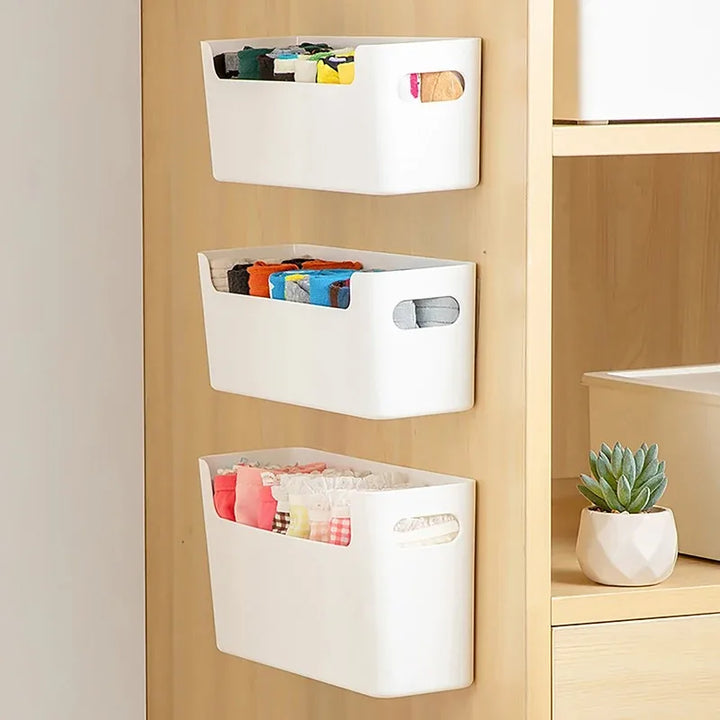 Kitchen cabinets are classified and organized into storage boxes
