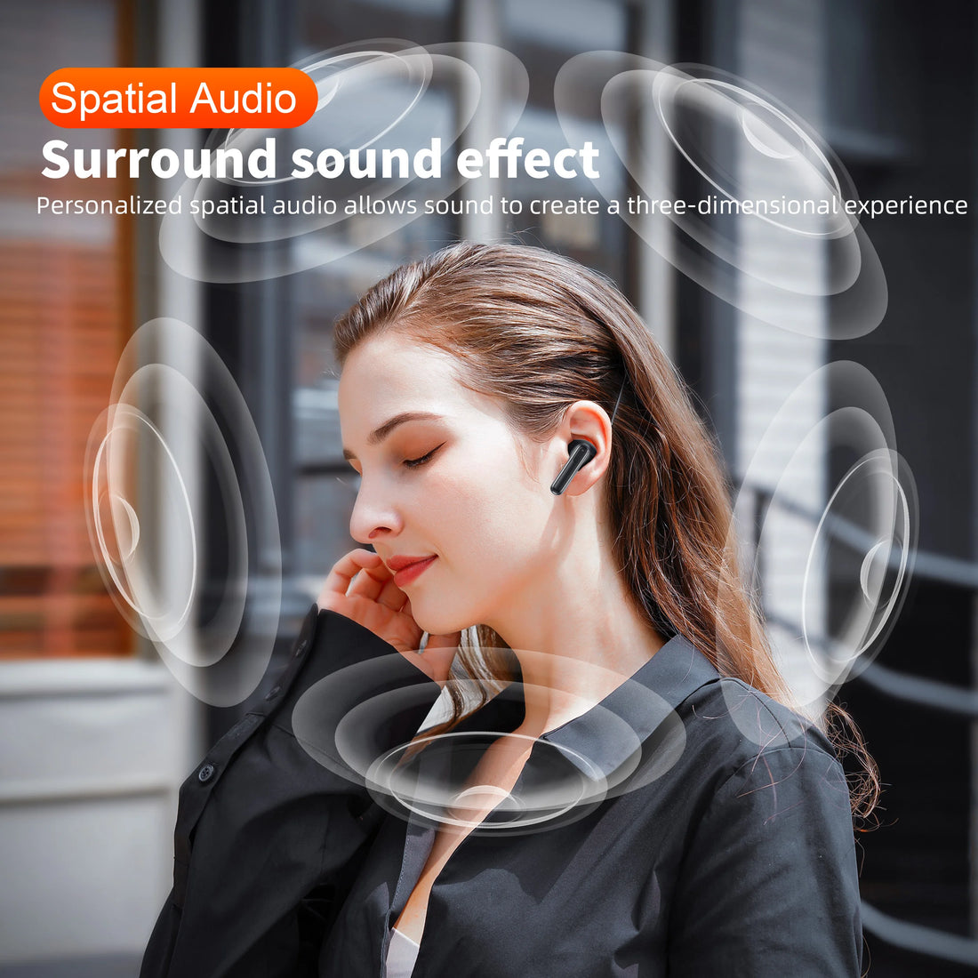 Wireless Headphones,QERE E50,NEW TWS Bluetooth 5.3,HD