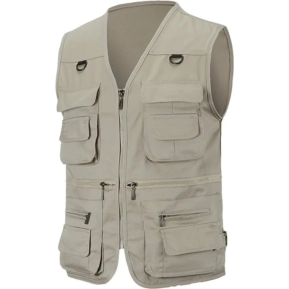 Outdoor Hiking Vest Men's Multi-pocket Hunting Fishing Sports Jacket