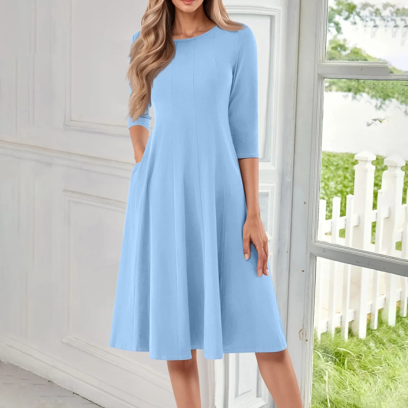 Women's Casual Dresses Fashion Autumn Round