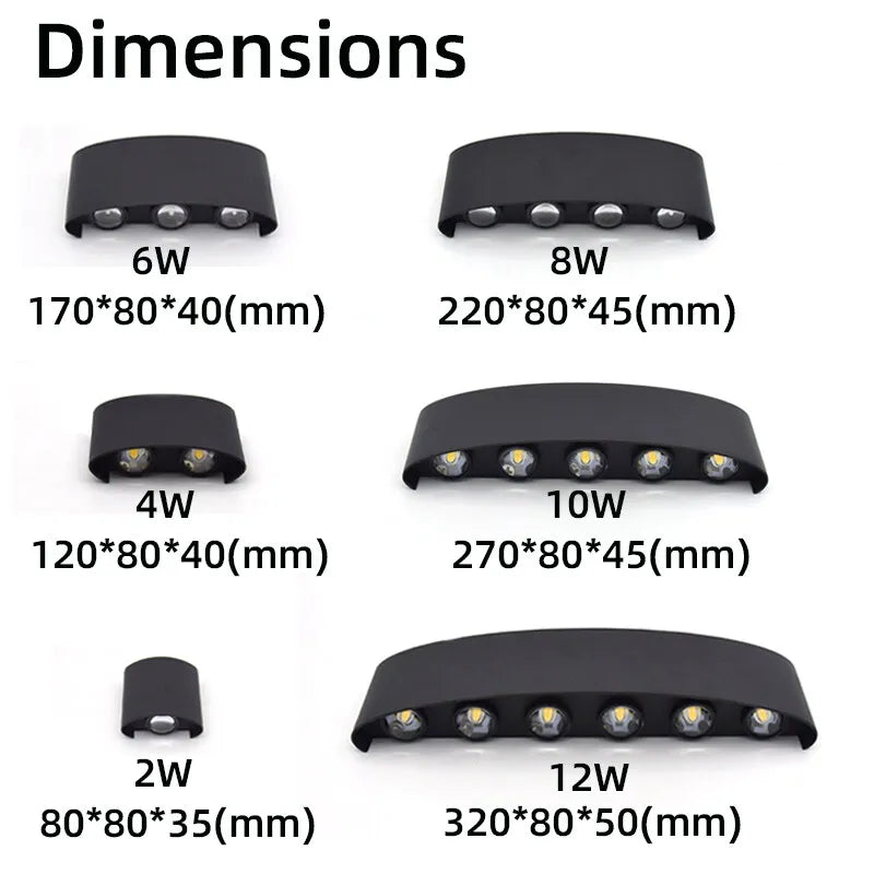 LED Wall Lights Modern Indoor Outdoor Lights