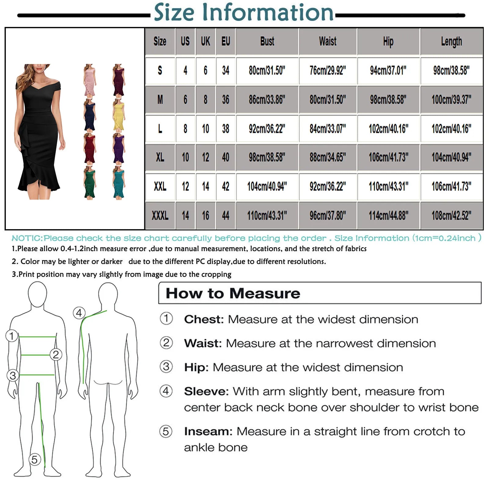 Women's elegant party dresses Off Shoulder V-Neck