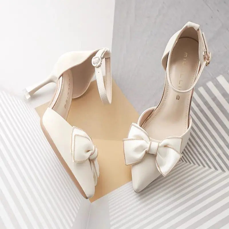 Medium Heel Heels Women's Shoes Trend White Designer
