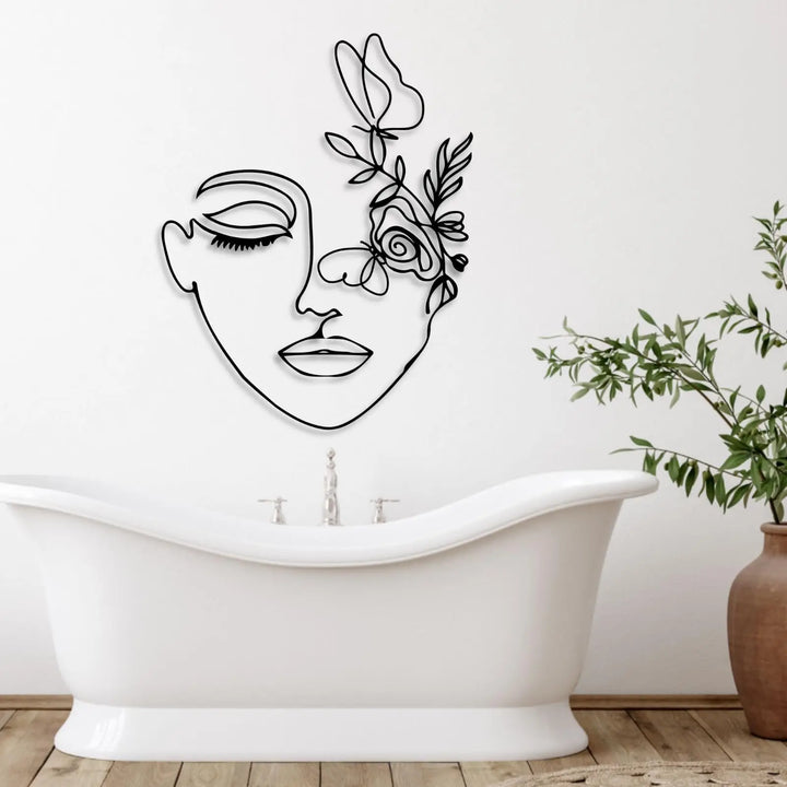 Beauty Metal Abstract Wall Art, Line Art Wall Hangings Decoration
