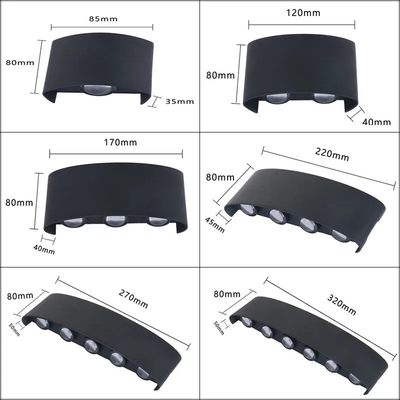 LED Wall Lights Modern Indoor Outdoor Lights