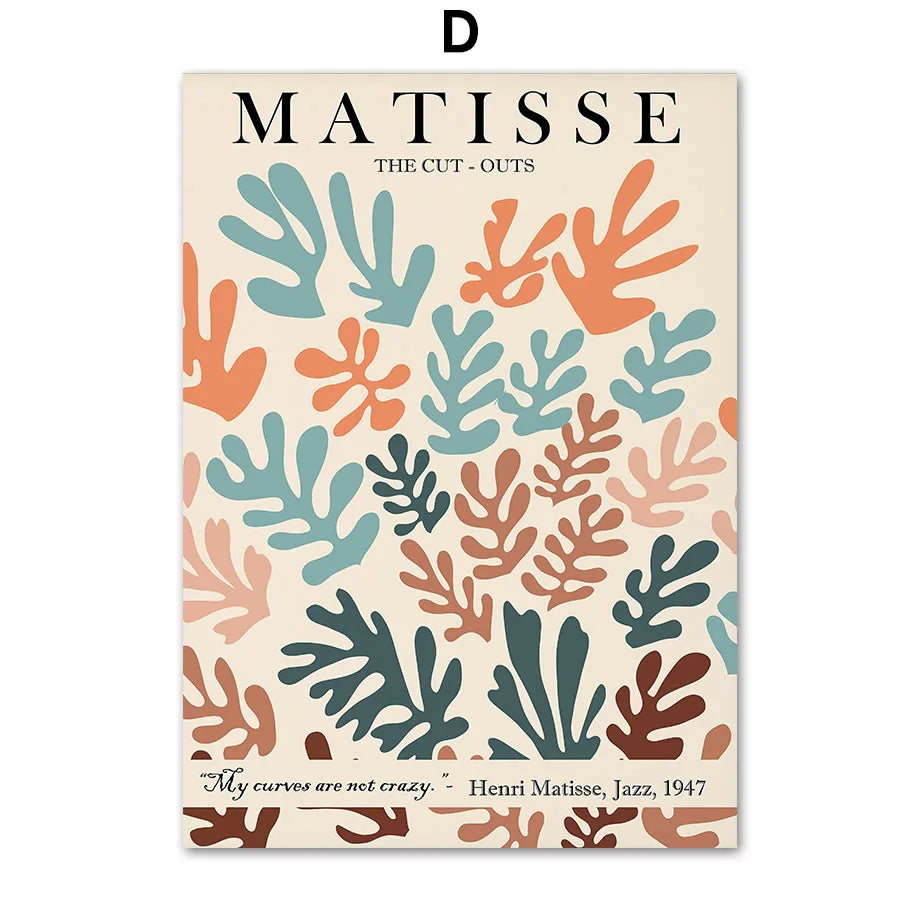 Abstract Wall Art Matisse Poster Line Interior Room Art Decor
