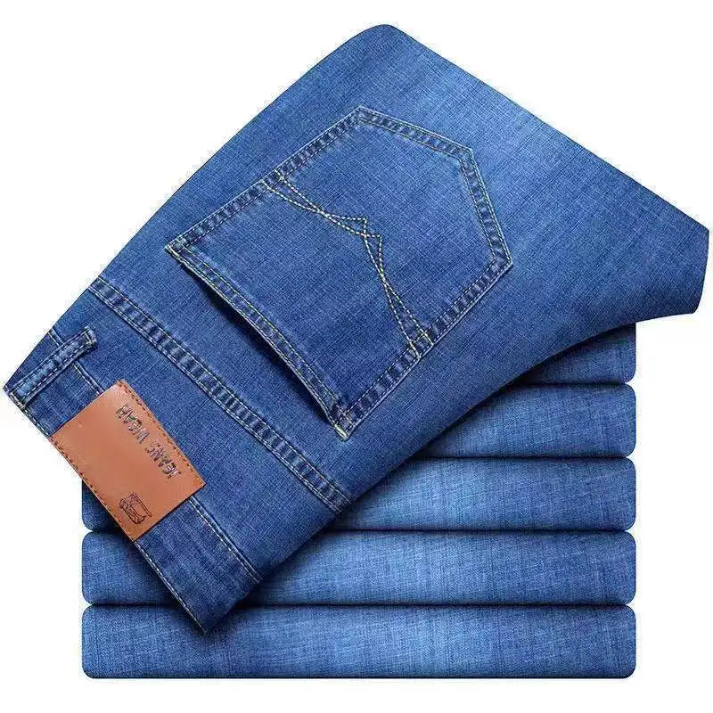 Men's jeans, casual straight leg, men's brand clothing