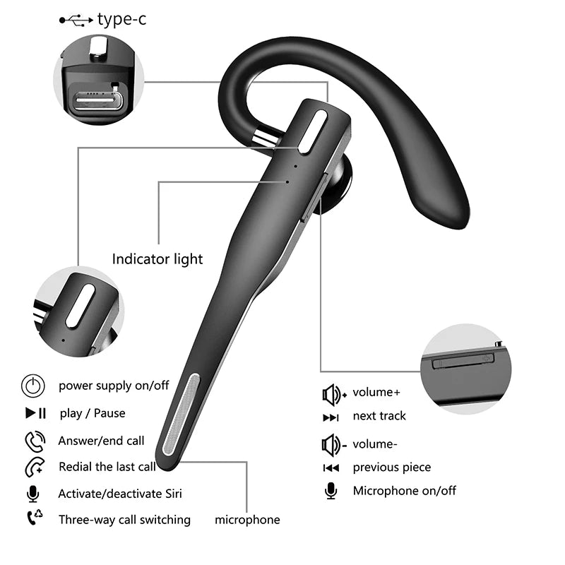 Wireless Headphones With Microphone Bluetooth