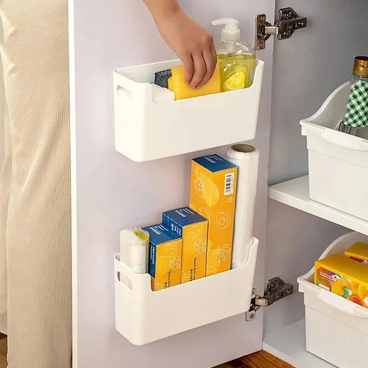 Kitchen cabinets are classified and organized into storage boxes