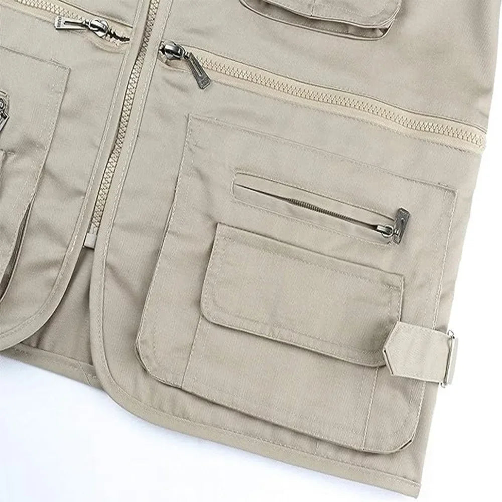 Outdoor Hiking Vest Men's Multi-pocket Hunting Fishing Sports Jacket