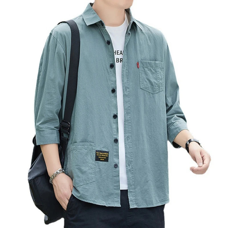 Men shirts Summer Men's clothing Short-Sleeved shirts