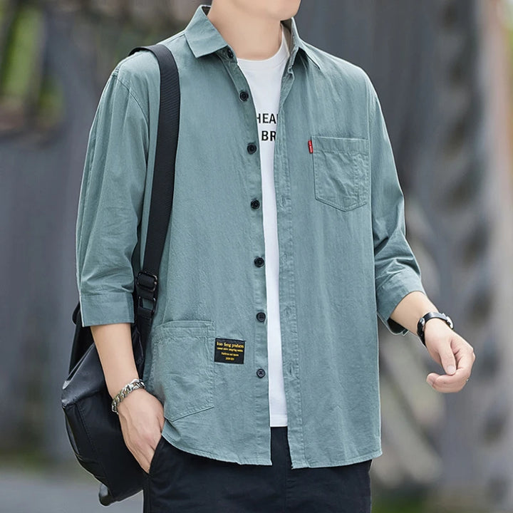 Men shirts Summer Men's clothing Short-Sleeved shirts