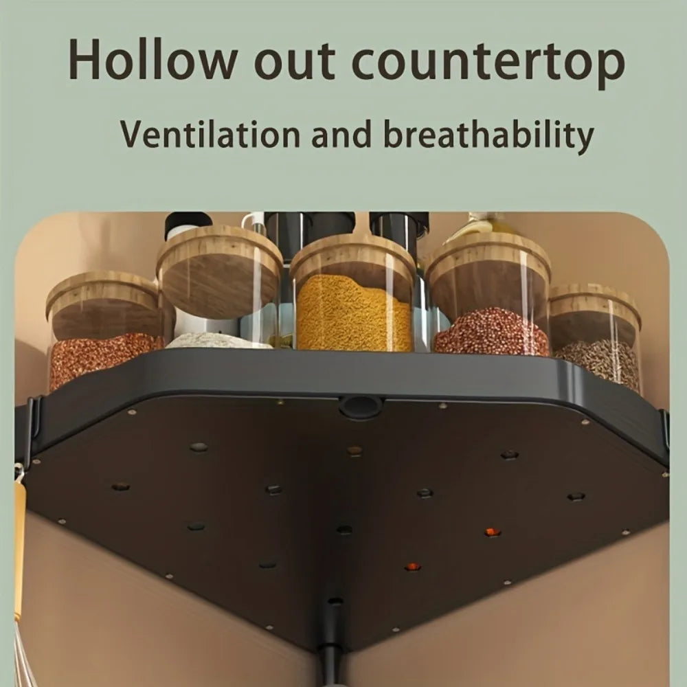 Kitchen Seasoning Shelf Spice Countertop Corner Stands