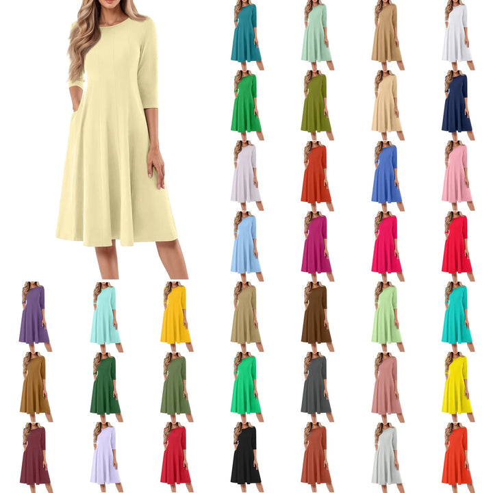 Women's Casual Dresses Fashion Autumn Round