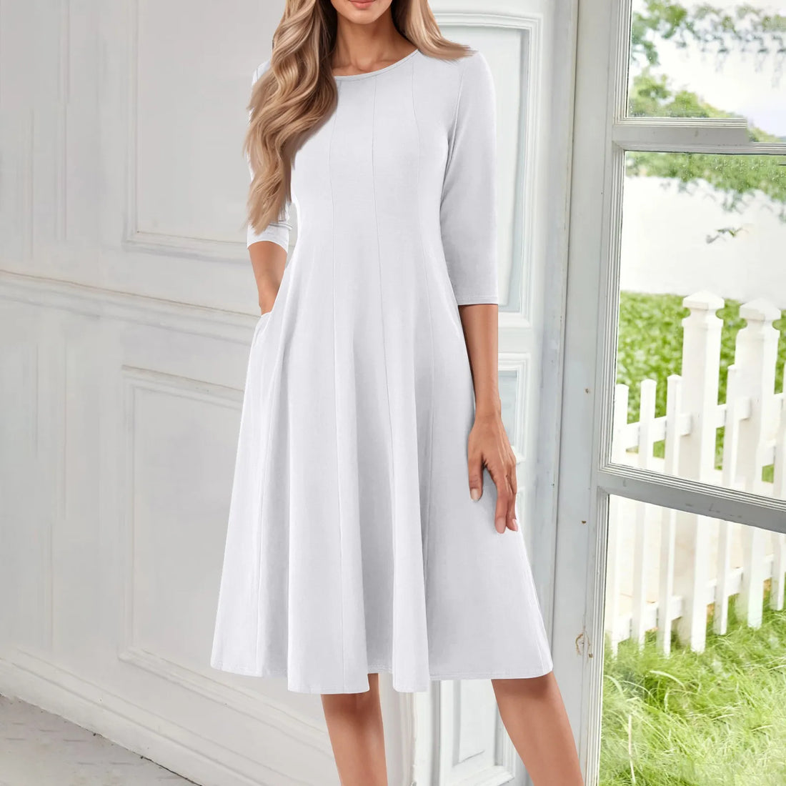 Women's Casual Dresses Fashion Autumn Round
