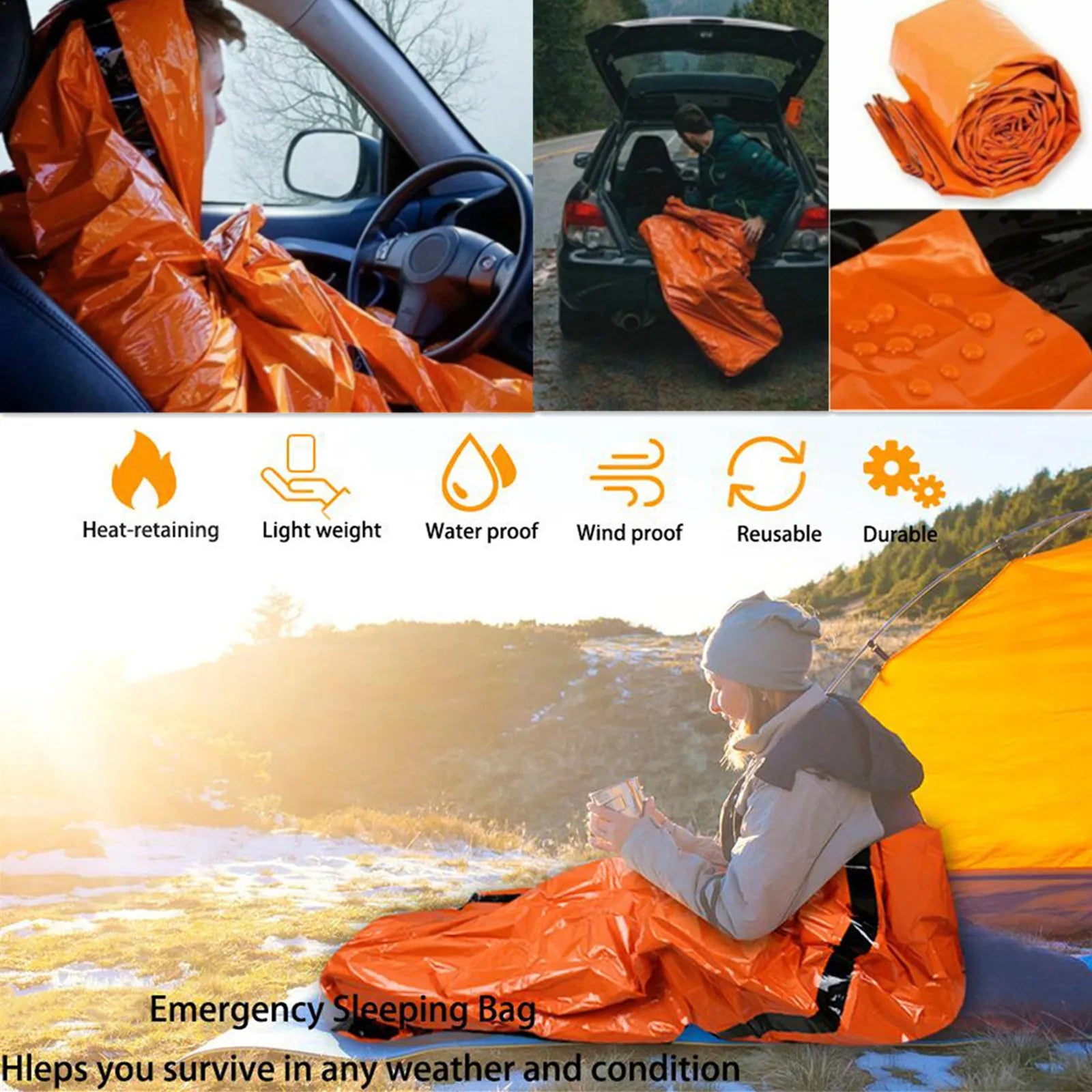 Portable Waterproof Emergency Survival Sleeping Bag