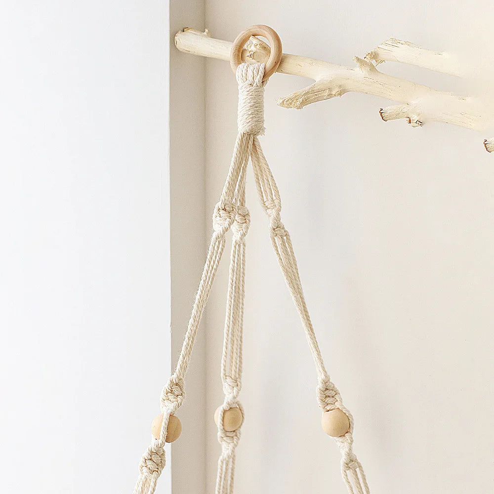 Corner Shelf Macrame Wall Hanging Wood Frames