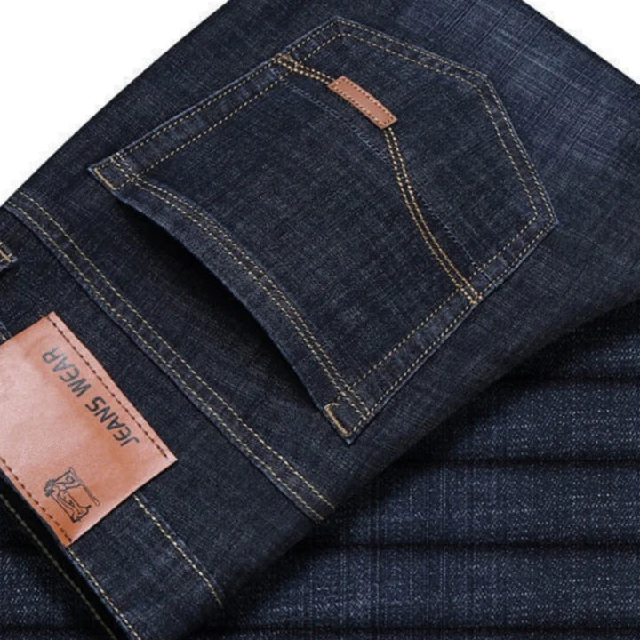Men Fashion Straight Jeans Men New Stretch Slim Fit Pants
