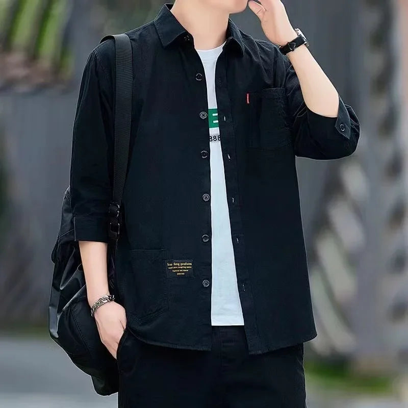 Men shirts Summer Men's clothing Short-Sleeved shirts