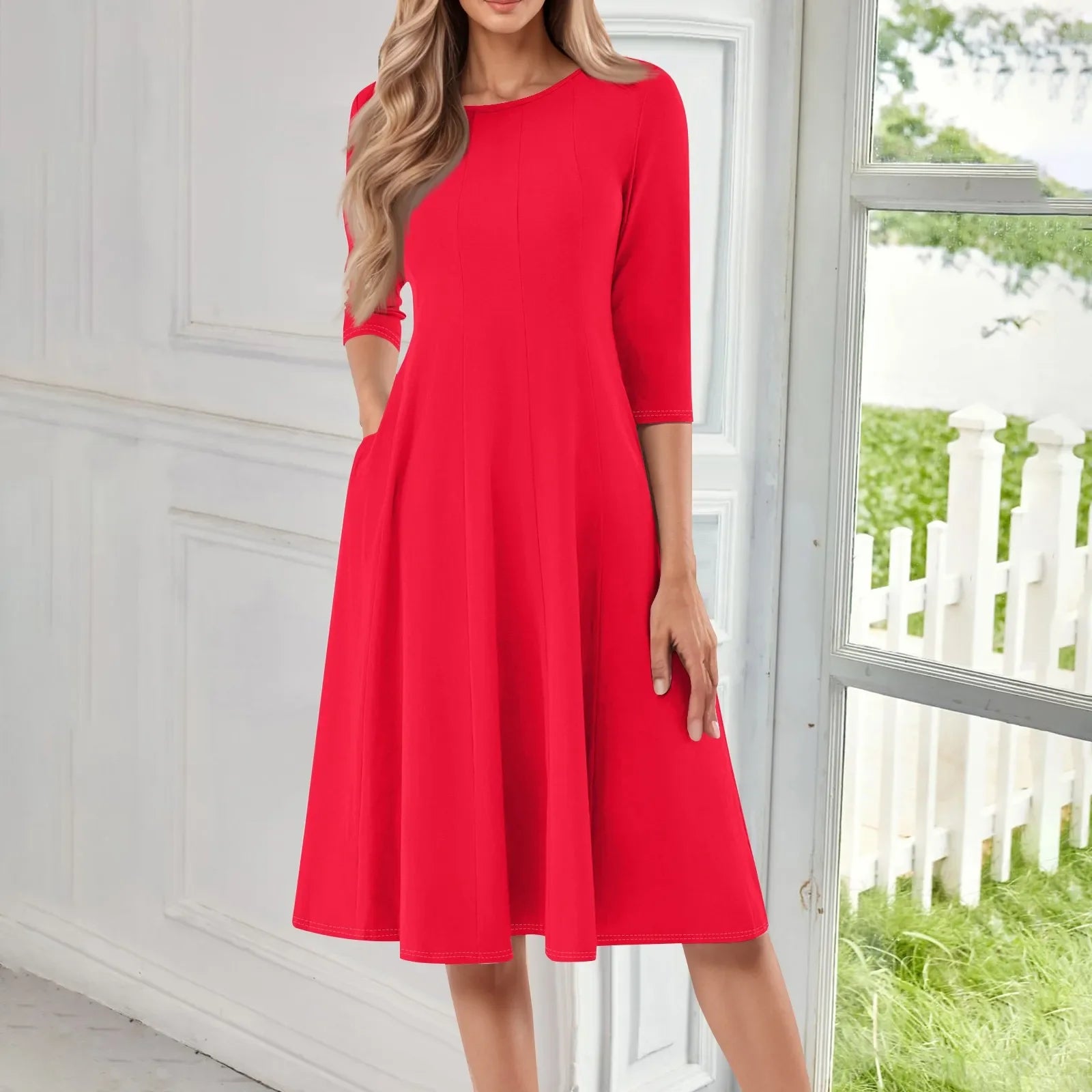 Women's Casual Dresses Fashion Autumn Round