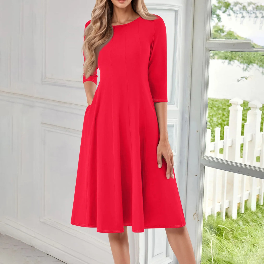 Women's Casual Dresses Fashion Autumn Round