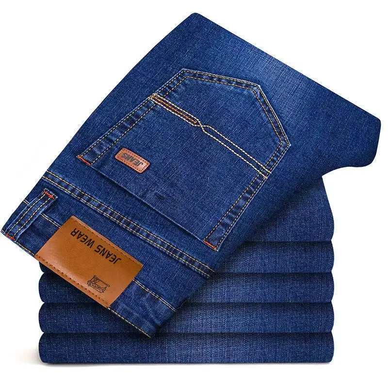 Men's jeans, casual straight leg, men's brand clothing