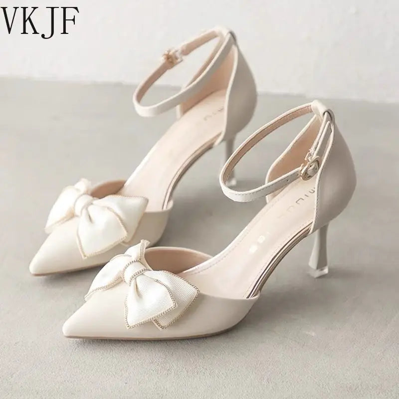 Medium Heel Heels Women's Shoes Trend White Designer