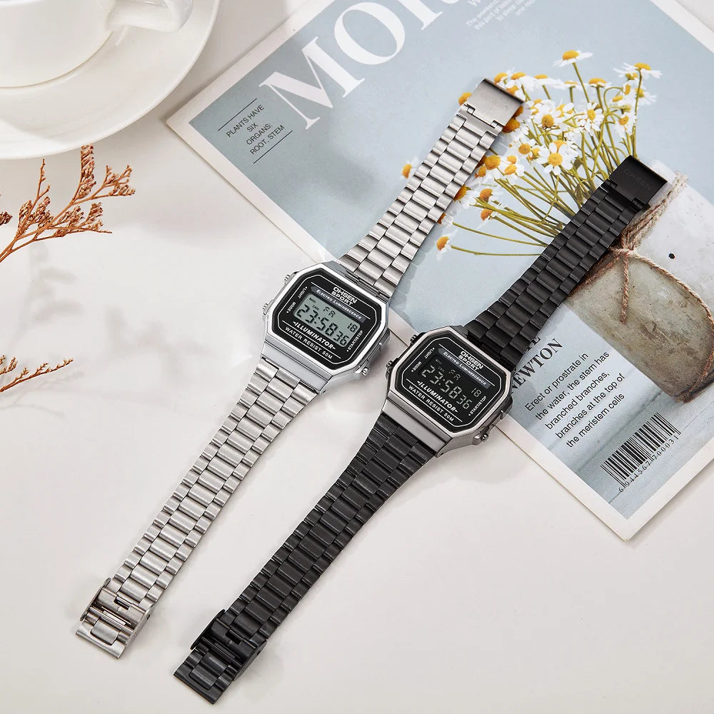 Digital Watches for Women Luxury Gold Ladies Sport Watch
