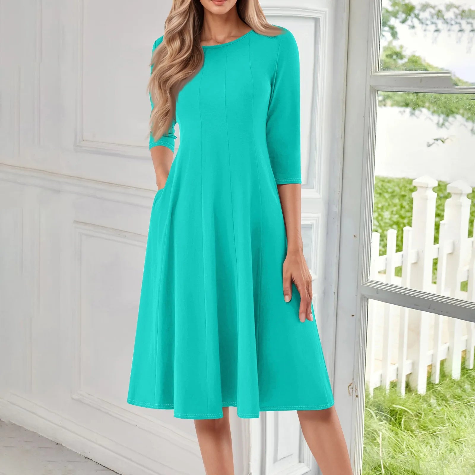 Women's Casual Dresses Fashion Autumn Round