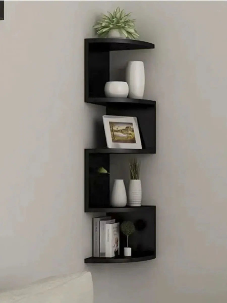 Corner Shelf - 5/2-Tier Corner Floating ShelvesWall Bookcase