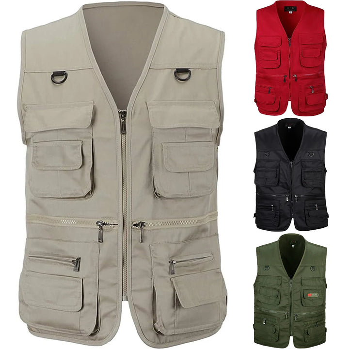 Outdoor Hiking Vest Men's Multi-pocket Hunting Fishing Sports Jacket