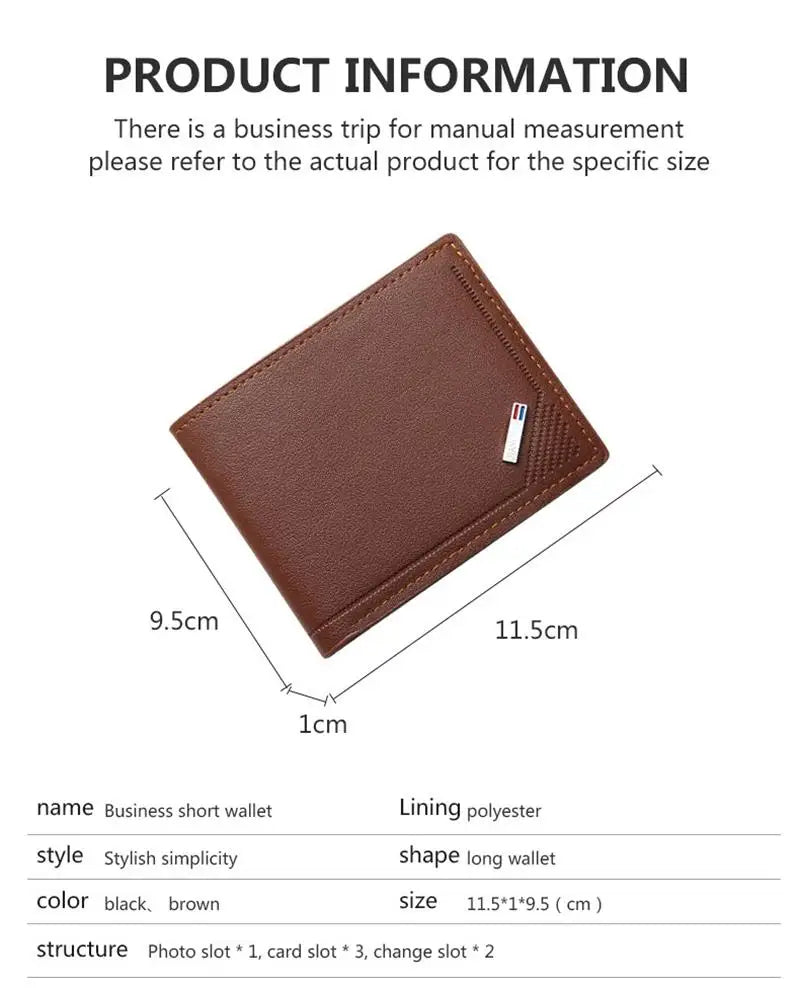 Men Inserts Foldable Wallets Capacity Bags